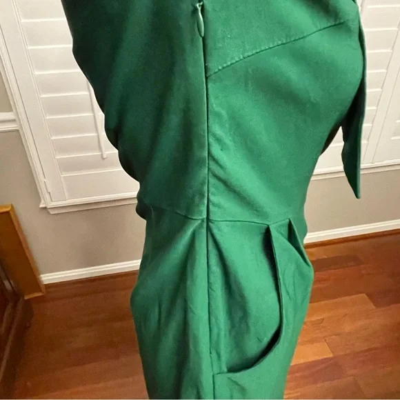 Chic 3/4 Sleeve Green Retro Dress - Picture 6 of 8